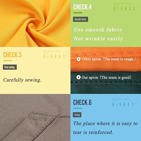 BIGHAS BIGHAS Adjustable Bib Apron with Pocket Extra Long Ties for Men and Women in Bronze Green Ideal for Cooking Baking and Kitchen Use - View 6 of 8