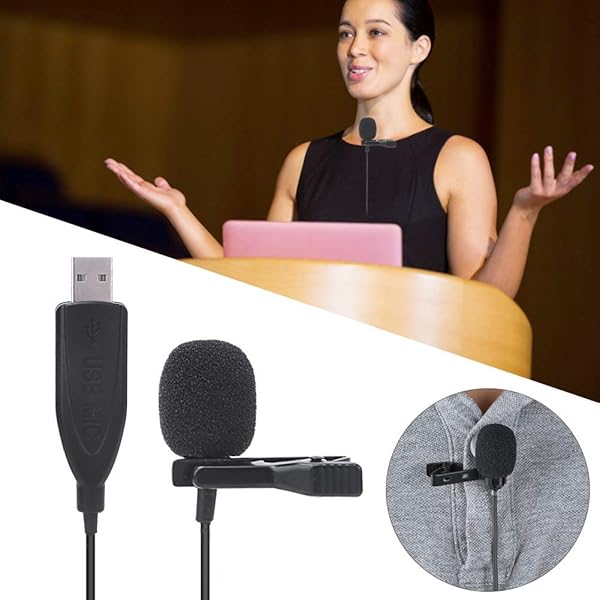Diyeeni Diyeeni Lavalier Microphone: Portable USB Mic for Conference Calls & Online Recording - View 6 of 8