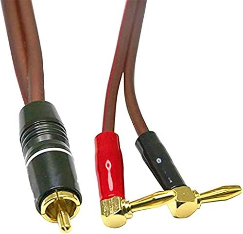 XMSJSIY XMSJSIY Banana Plug to RCA Speaker Cable 2m High Quality 4N OFC Wire for Subwoofer and Loudspeaker Connection - View 4 of 7