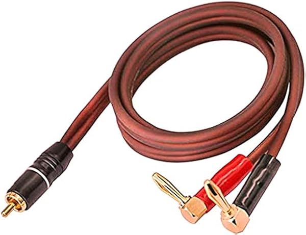 XMSJSIY XMSJSIY Banana Plug to RCA Speaker Cable 2m High Quality 4N OFC Wire for Subwoofer and Loudspeaker Connection - View 2 of 7