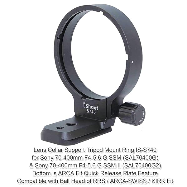 iShoot iShoot 81mm CNC Machined Tripod Mount Ring for Sony 70-400mm Lens - Arca Swiss Quick Release - View 4 of 11