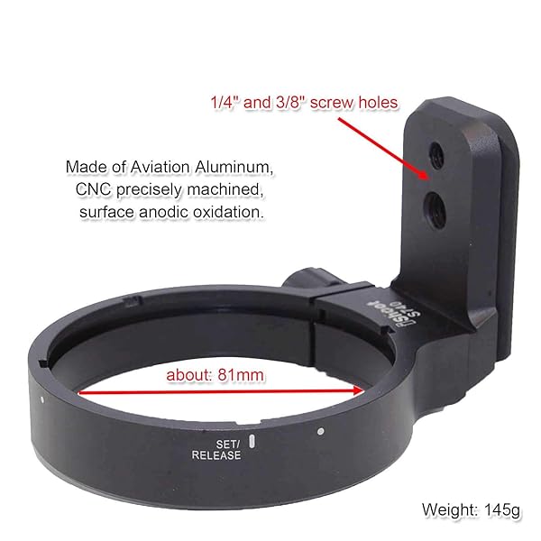 iShoot iShoot 81mm CNC Machined Tripod Mount Ring for Sony 70-400mm Lens - Arca Swiss Quick Release - View 5 of 11