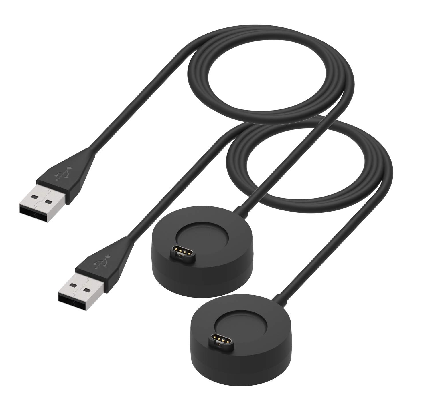 RuenTech 2-Pack Garmin Approach Charger Dock & USB Cable for S10, S12, S40, S42, S60, S62, S70 - Portable Replacement Station