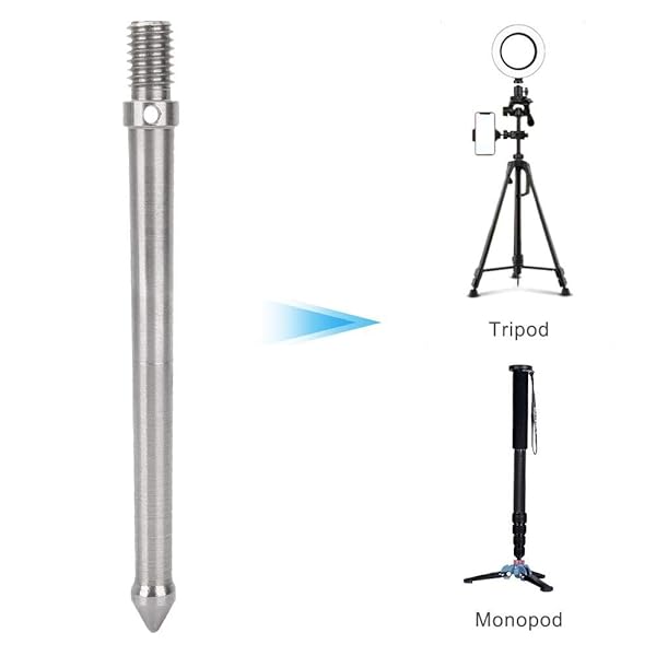 Wendry "Metal Spike Ground Mount for Tripods & Monopods - 3/8" Screw Adapter for Cameras | Versatile Camera Holder Accessory" - View 4 of 11
