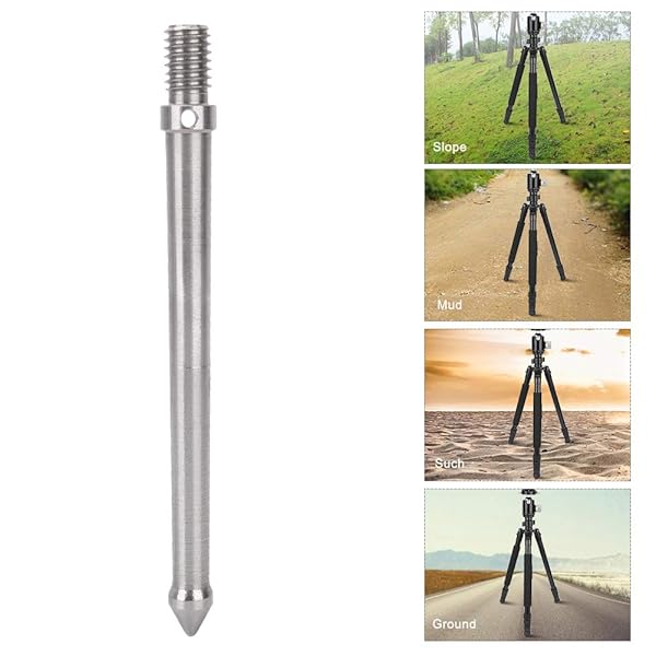 Wendry "Metal Spike Ground Mount for Tripods & Monopods - 3/8" Screw Adapter for Cameras | Versatile Camera Holder Accessory" - View 5 of 11