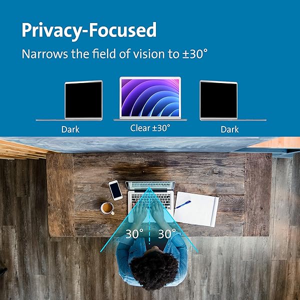 Kensington Kensington MagProÂ™ Magnetic Laptop Privacy Screen 14 inch Compatible with HP Elitebook Dell Xps Lenovo Thinkpad X1 T14, Removable 16:9 Laptop Privacy Filter, Anti-Glare, Blue Ray Reduction(K58352WW) - View 5 of 9