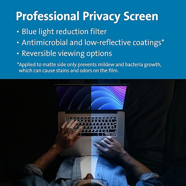 Kensington Kensington MagProÂ™ Magnetic Laptop Privacy Screen 14 inch Compatible with HP Elitebook Dell Xps Lenovo Thinkpad X1 T14, Removable 16:9 Laptop Privacy Filter, Anti-Glare, Blue Ray Reduction(K58352WW) - View 7 of 9