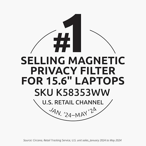 Kensington Kensington MagProÂ™ Magnetic Laptop Privacy Screen 15.6 inch Compatible with HP/Dell/Acer/Asus/Lenovo, Removable 16:9 Laptop Privacy Filter Shield, Anti-Glare, Blue Ray Reduction (K58353WW) - View 8 of 8