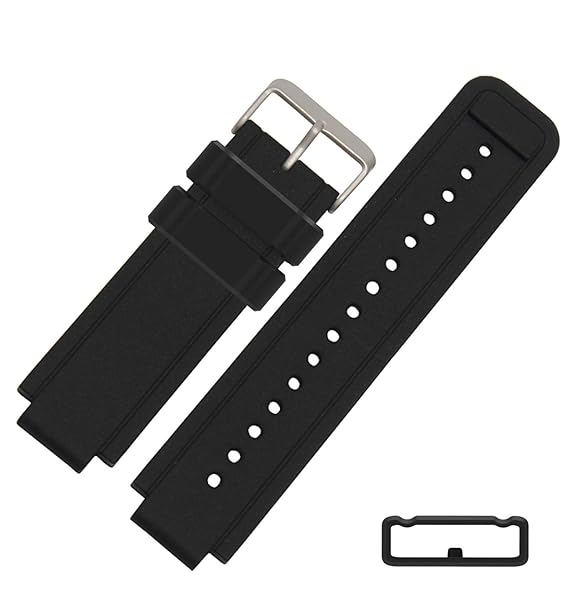 Turnwin Silicone Rubber Fastener Rings for Watch Bands 11 Pack Black Replacement Loops 18mm to 28mm Security Band Keeper - View 5 of 7