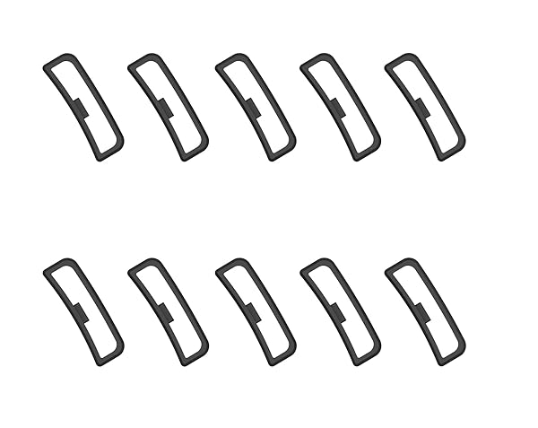 Turnwin Silicone Rubber Fastener Rings for Watch Bands 11 Pack Black Replacement Loops 18mm to 28mm Security Wristband Fasteners - View 6 of 6