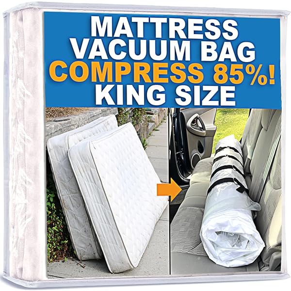 Homie Best Mattress Vacuum Bag for Moving: Leakproof, Double Zip Seal for King Memory Foam & Inner Spring Storage
