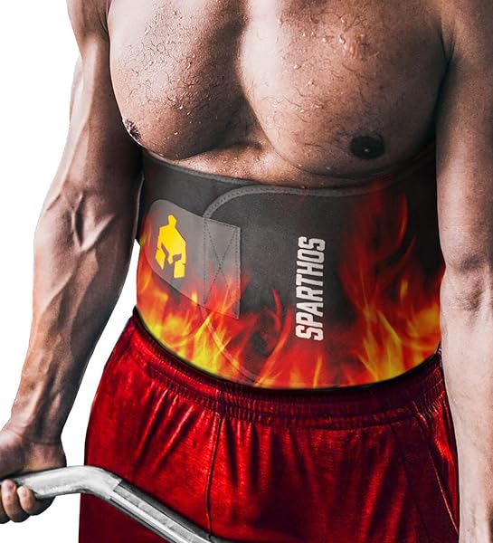 Sparthos Sparthos Waist Trimmer Belt for Weight Loss and Sweat Enhancement Neoprene Trainer for Men and Women Everyday Use Size M