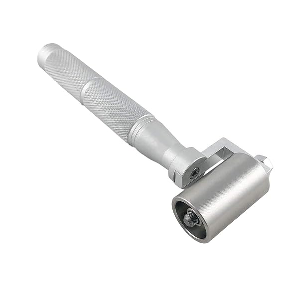 QWORK "QWORK 1.5" Stainless Steel Wallpaper Seam Roller - Essential Tool for Perfect Wall Finishes"