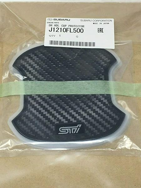 Subaru Subaru STi Logo Door Handle Cup Protector Set of 4 for Impreza Crosstrek Ascent Carbon Fiber Look Genuine OEM J1210FL500 - View 3 of 3