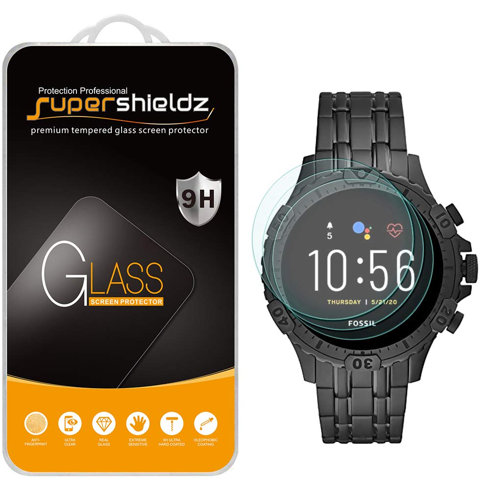 Supershieldz Supershieldz 3 Pack Tempered Glass Screen Protector for Fossil Gen 5 Smartwatch Anti Scratch Bubble Free Protection