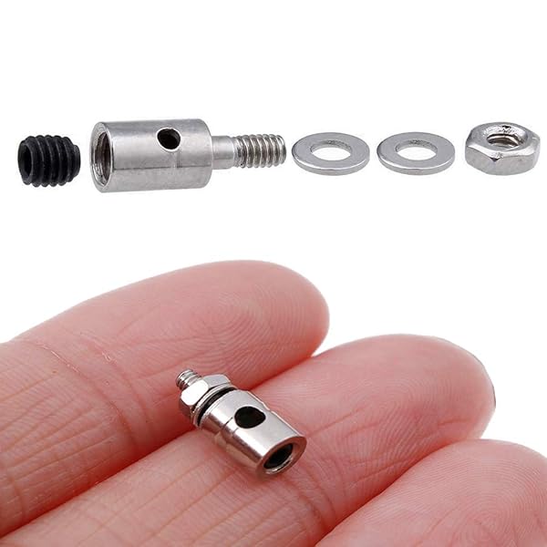 AONTOKY 10PCs Steel Z Push Rods 1.2x140mm and 10PCs Adjustable Pushrod Connectors for RC Airplane Model Aircraft Boat DIY Parts - View 4 of 5