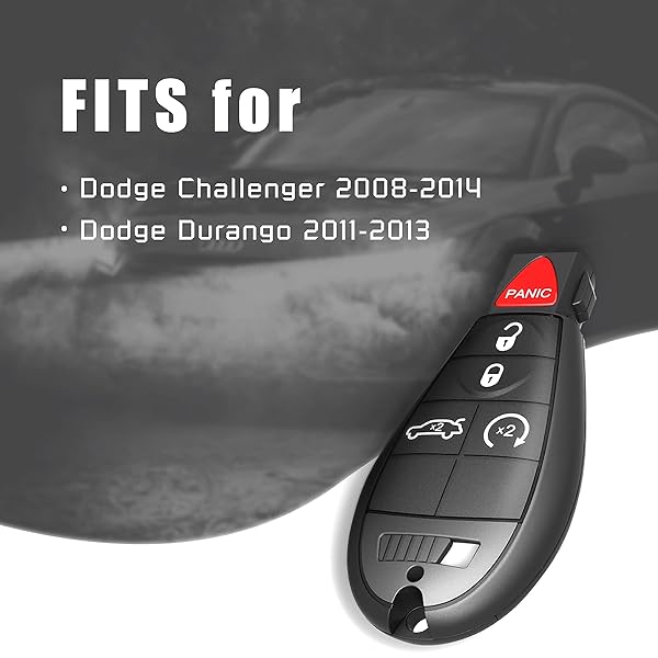 VOFONO VOFONO Key Fob Remote Control Replacement for 2011-2013 Dodge Durango and 2008-2014 Dodge Challenger FCC ID M3N5WY783X - View 3 of 9