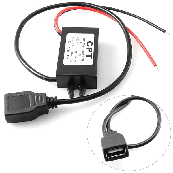 DGZZI DGZZI DC Converter Buck Module 12V to USB 5V 3A Step Down Adapter for Car Power Supply - View 3 of 5