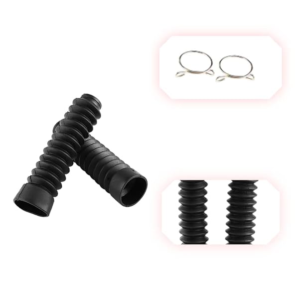 KIMISS KIMISS Motorcycle Front Fork Cover Gaiters Boots 205x42mm Black Shock Damping Dust Cover - View 7 of 10