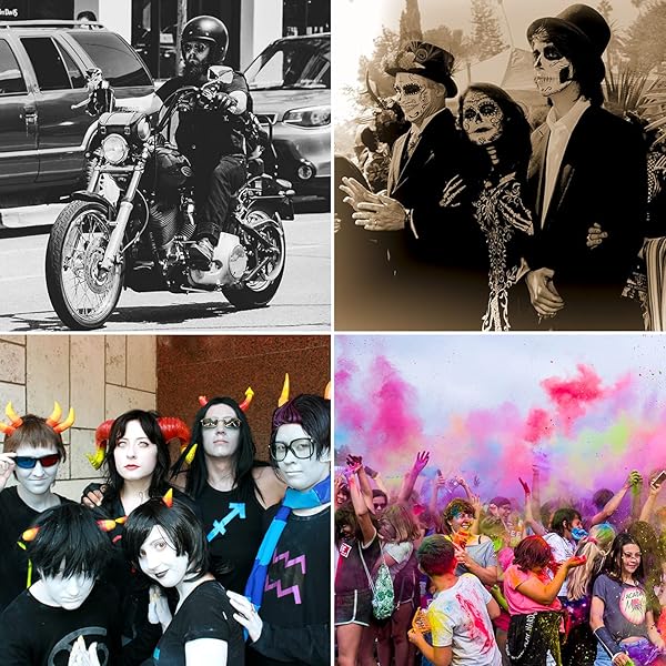 JewelryWe Cool Punk Skeleton Mask - Breathable Leather Zipper Design for Men & Women | Windproof Motorcycle Riding Gear - View 3 of 8