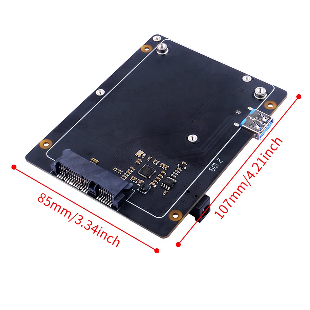 GeeekPi "GeeekPi SATA Storage Expansion Board for Raspberry Pi 4B - X825 V2.0 USB 3.0 for 2.5" HDD/SSD" - View 4 of 6