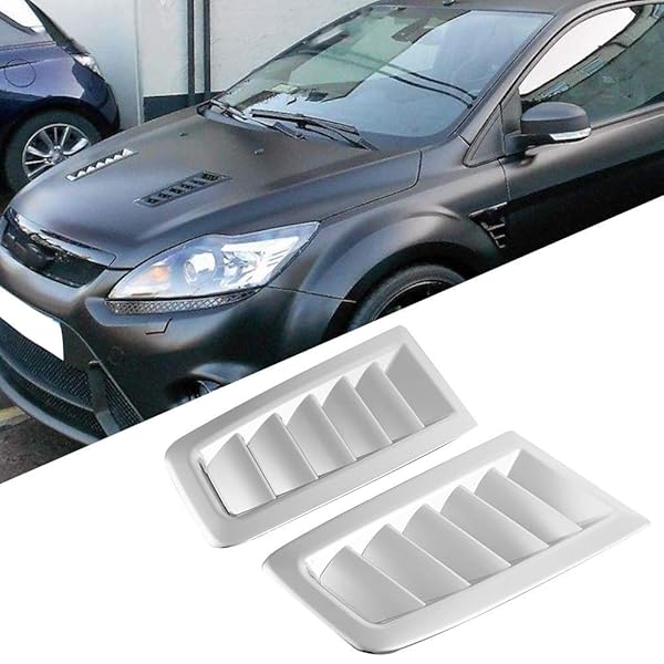 Qiilu KIMISS Hood Vents ABS Car Bonnet Air Vent for RS MK2 Modified Hood Air Fits Perfectly - View 3 of 9