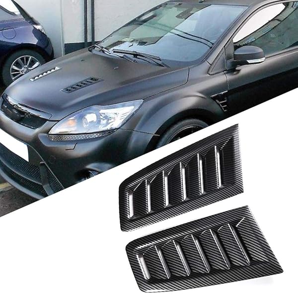 Qiilu KIMISS Hood Vents ABS Car Bonnet Air Vent for RS MK2 Water Transfer SIAT26107 Fast Installation and Enhanced Performance - View 2 of 9