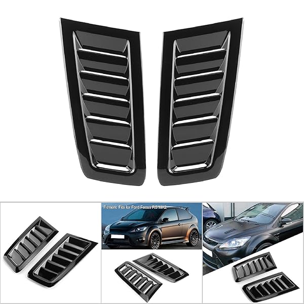 Qiilu KIMISS ABS Car Bonnet Air Vent Modified Hood for RS MK2 Bright Black SIAT26105 - View 3 of 9