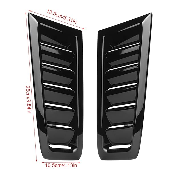 Qiilu KIMISS ABS Car Bonnet Air Vent Modified Hood for RS MK2 Bright Black SIAT26105 - View 5 of 9