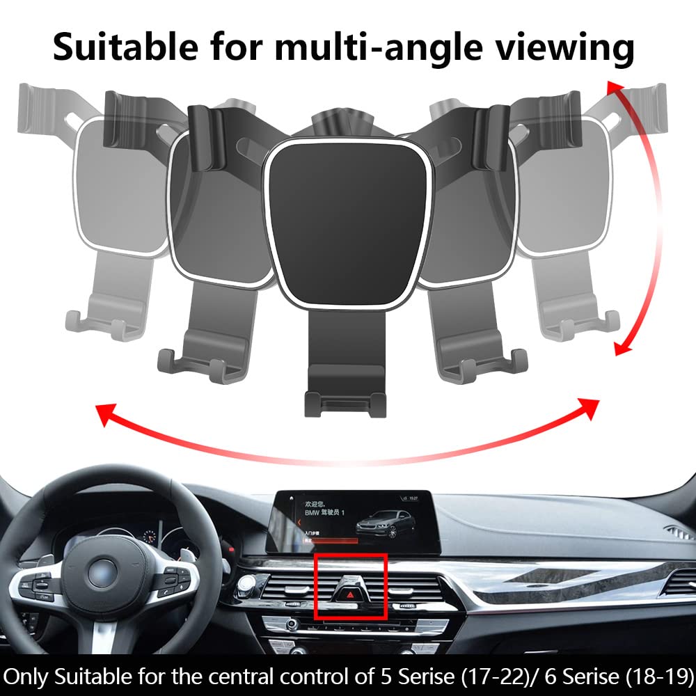 LUNQIN Car Phone Holder for BMW 5 Series M5 525i 530i 540i M550i 530e xDrive 2017 to 2023 Auto Accessories Navigation Mount - View 5 of 6
