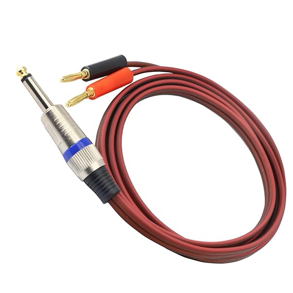 XMSJSIY 1/4 TS to Banana Plug Speaker Cable 5 Feet Gold Plated HiFi Audio Wire for DJ Mixer 12AWG - View 5 of 7