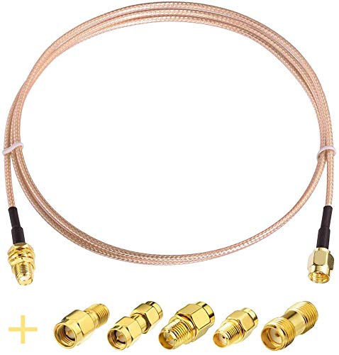 Superbat SUPERBAT SMA Male to Female RF Coaxial Cable 6inches with 5pcs Adapter Kit for WiFi Ham Radio GPS 3G 4G LTE Antenna