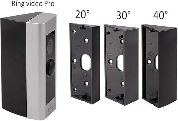 HOLACA Adjustable Waterproof Doorbell Angle Mount 20 30 40 Degree Replacement Bracket Kit for Video Doorbell Pro Pro - View 10 of 10