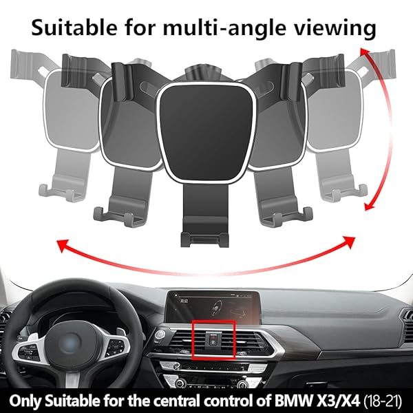 LUNQIN LUNQIN Car Phone Holder for BMW X3 and X4 2018-2020 Auto Accessories Mobile Cell Phone Mount Navigation Bracket Interior Decoration - View 6 of 7