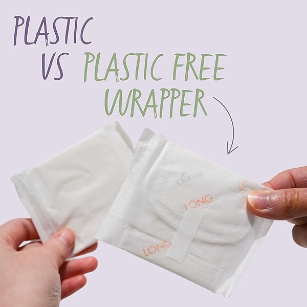 CLAENE Claene Organic Cotton Cover Pads Large Unscented Breathable Menstrual Pads for Women with Wings 2Pack Total 28 - View 5 of 10