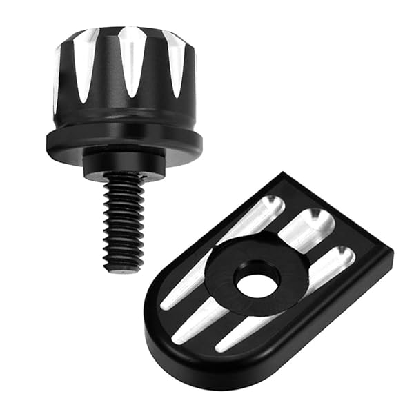 GUAIMI GUAIMI Seat Bolt Screw Cover Kit for Harley Sportster Touring Softail Dyna CVO Electra Glide 1996-2020 1/4"-20 Thread Nut Mount