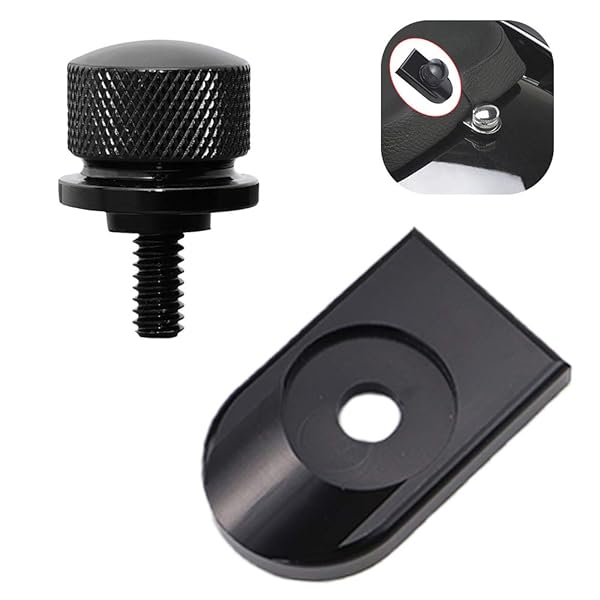 GUAIMI GUAIMI Seat Bolt Screw Cover Kit for Harley Sportster Touring Softail Dyna CVO Electra Glide 1996-2020 Black 1/4-20 Thread
