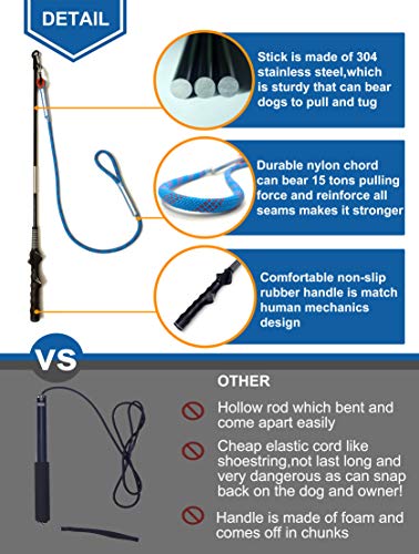 Dewonch Interactive Flirt Pole Toy for Dogs Durable Teaser Wand with Fleece Rope for Outdoor Exercise and Training for All Dog Sizes - View 5 of 7