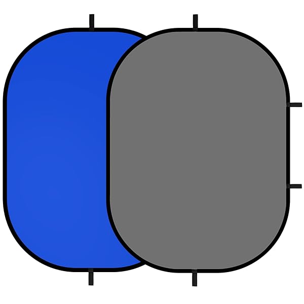 Selens "Selens 2-in-1 Collapsible Backdrop for Photo Studio & Video - Blue Grey, 39x59" | Perfect for Portraits, Vlogs & Live Streaming"