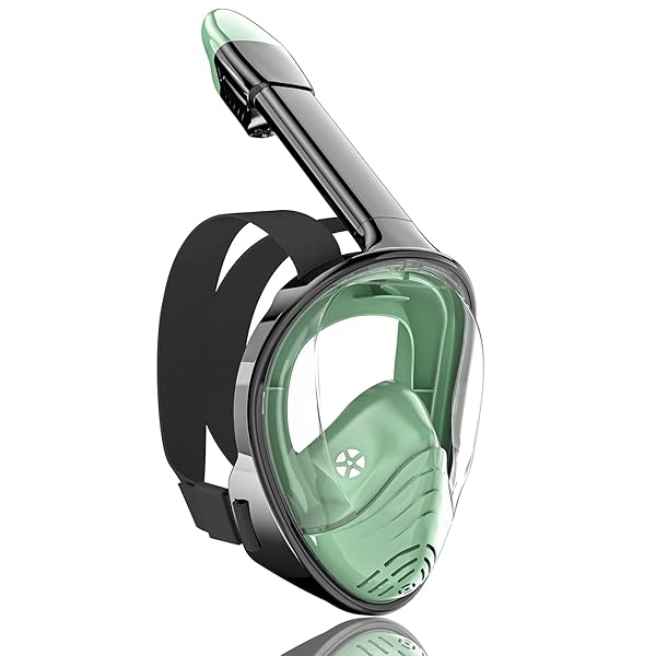 QingSong QingSong Full Face Snorkel Mask with Detachable Camera Mount 180 Degree Panoramic View Anti-Fog Anti-Leak for Youth and Adult