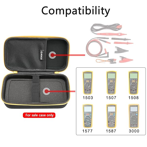 RLSOCO RLSOCO Hard Case for Fluke 1587 FC 1503 1507 1508 1577 and Brymen BM869s Digital Megohmmeter with Updated Padding - View 4 of 8