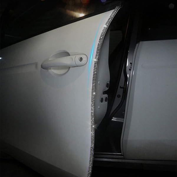 Car Door Edge Strip Scratch Resistant Rubber 90cm White for Easy Installation and Protection