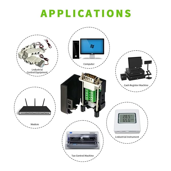 CenryKay Buy CenryKay 2PCS DB9 Male Solderless Connectors - RS232 D-SUB Breakout Board with Case & Long Bolts - View 7 of 9