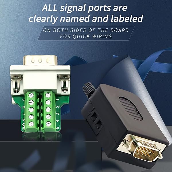 CenryKay Buy CenryKay 2PCS DB9 Male Solderless Connectors - RS232 D-SUB Breakout Board with Case & Long Bolts - View 8 of 9