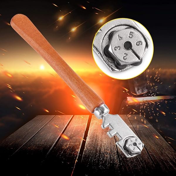 Jectse Professional Wheel Glass Cutter Tool Kit: 6 Blades for Bottles, Mirrors, Windows & Tiles - View 6 of 9