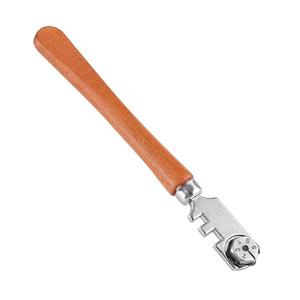 Jectse Professional Wheel Glass Cutter Tool Kit: 6 Blades for Bottles, Mirrors, Windows & Tiles