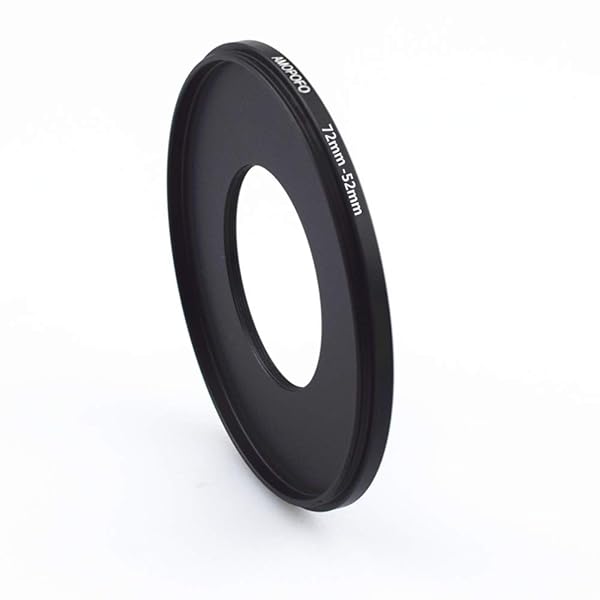 Amopofo 72mm to 52mm Step-Down Ring Filter Adapter for UV, ND, CPL - Compatible with All Brands - View 5 of 7