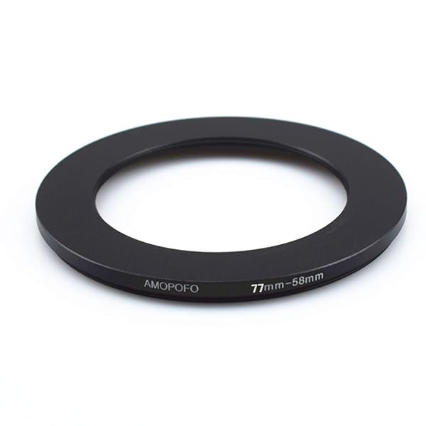 Amopofo 77mm to 58mm Step-Down Ring Filter Adapter for UV, ND, CPL - Compatible with All Brands - View 6 of 7