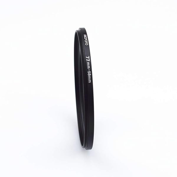 77mm to 58mm Step-Down Ring Filter Adapter for UV, ND, CPL - Compatible with All Brands