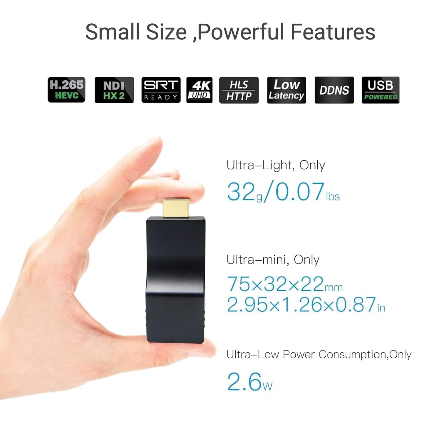 DDMALL DDMALL 4K NDI Encoder H.265 H.264 HDMI Video Encoder for Live Streaming to YouTube Facebook Twitch IPTV Model HEV-4K - View 2 of 8